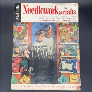 Vintage McCalls Needlework Craft Knitting Art Collage Crafts Fall Winter 1966-67